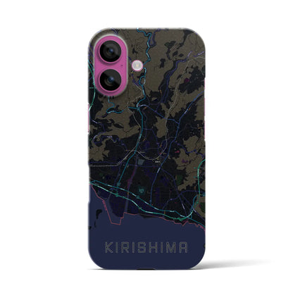 【霧島（鹿児島県）】地図柄iPhoneケース（バックカバータイプ）