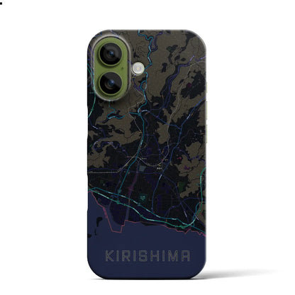 【霧島（鹿児島県）】地図柄iPhoneケース（バックカバータイプ）