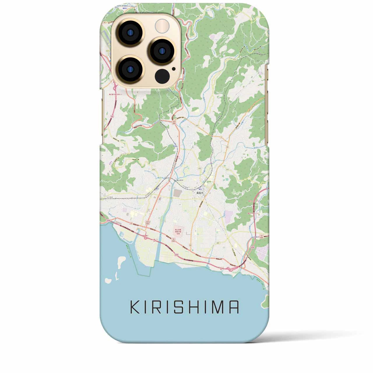 【霧島（鹿児島県）】地図柄iPhoneケース（バックカバータイプ）