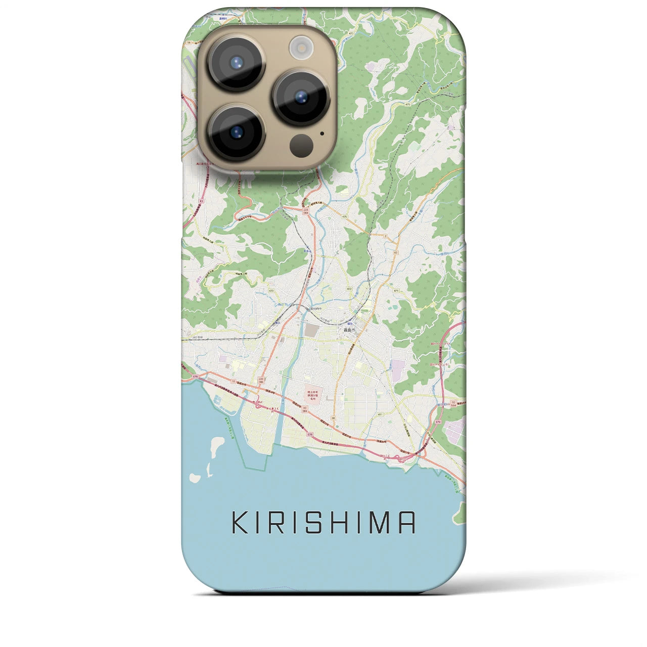 【霧島（鹿児島県）】地図柄iPhoneケース（バックカバータイプ）