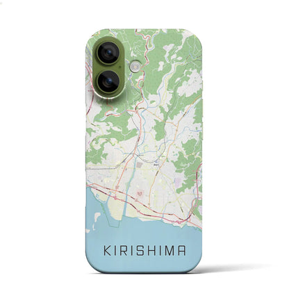 【霧島（鹿児島県）】地図柄iPhoneケース（バックカバータイプ）