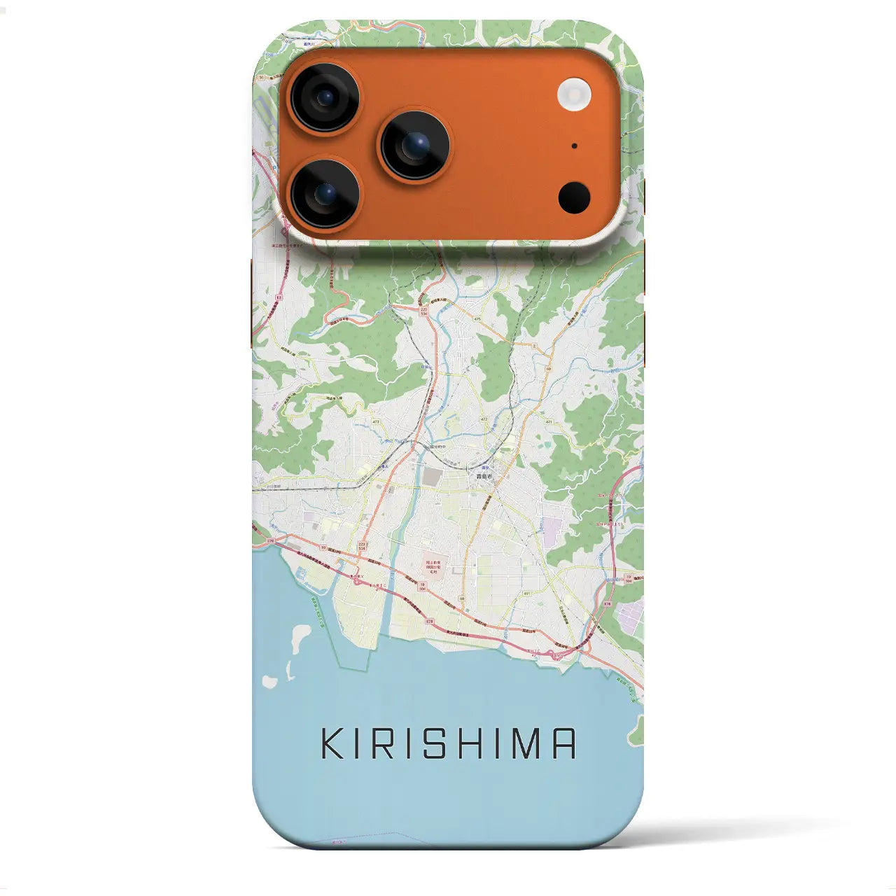 【霧島（鹿児島県）】地図柄iPhoneケース（バックカバータイプ）ナチュラル・iPhone 17 Pro Max 用