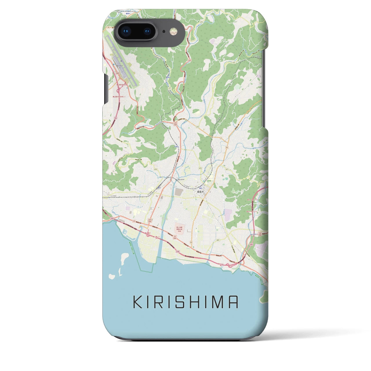 【霧島（鹿児島県）】地図柄iPhoneケース（バックカバータイプ）