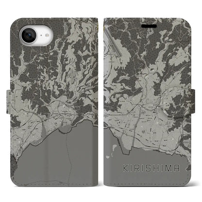 【霧島（鹿児島県）】地図柄iPhoneケース（手帳タイプ）