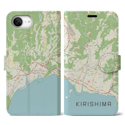 【霧島（鹿児島県）】地図柄iPhoneケース（手帳タイプ）