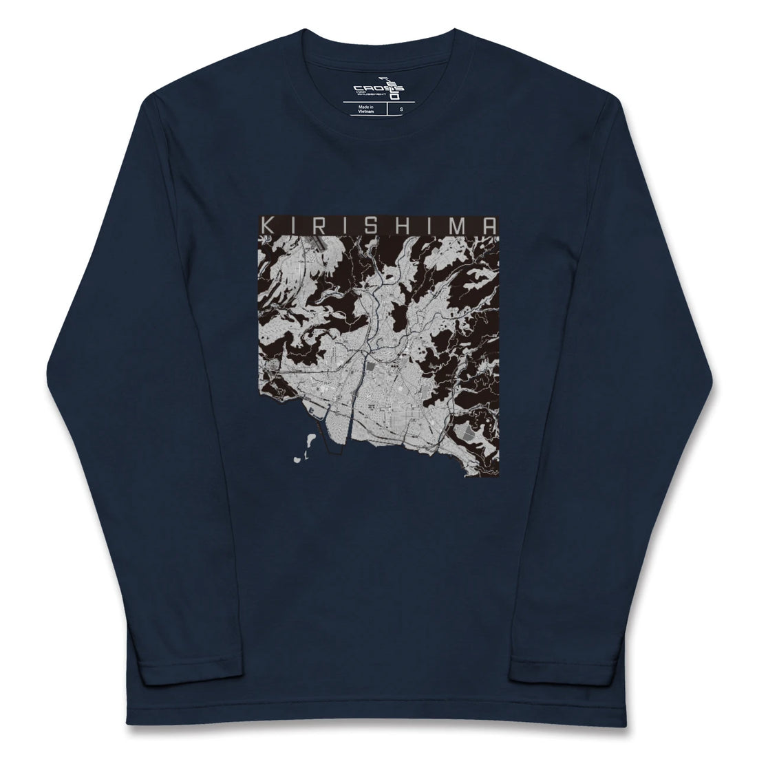 【霧島(鹿児島県)】地図柄ロングスリーブTシャツ