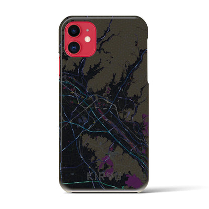 【桐生（群馬県）】地図柄iPhoneケース（バックカバータイプ）