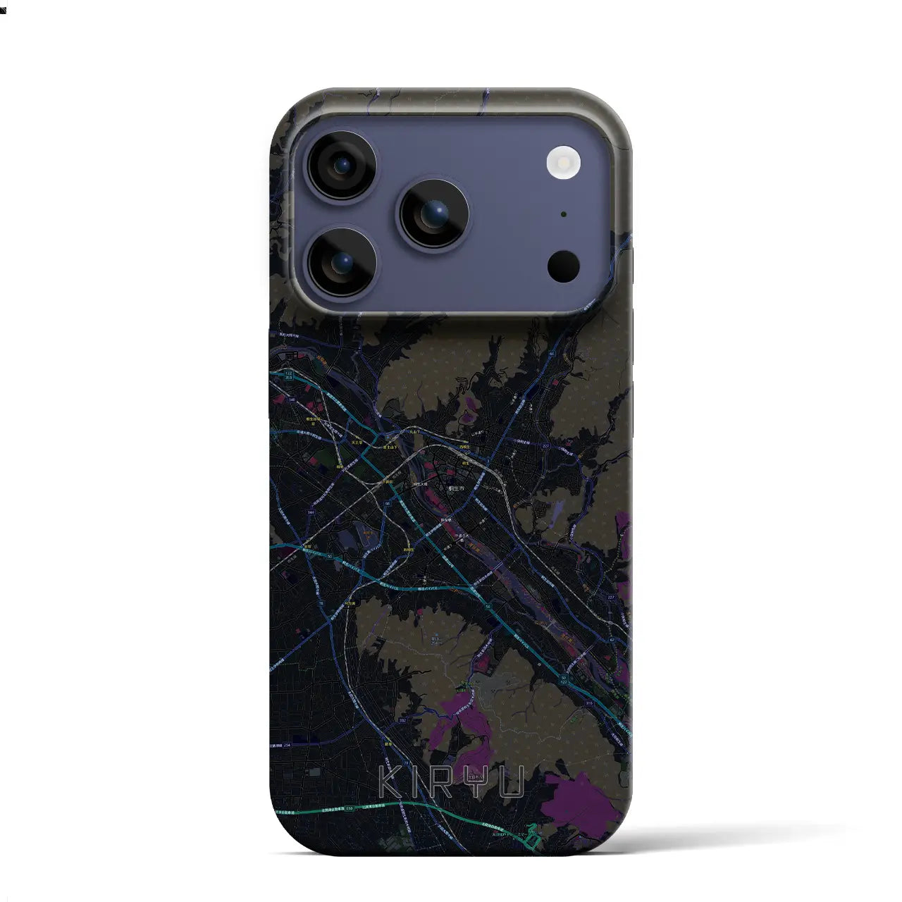 【桐生（群馬県）】地図柄iPhoneケース（バックカバータイプ）