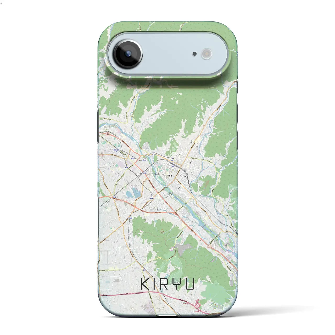 【桐生（群馬県）】地図柄iPhoneケース（バックカバータイプ）