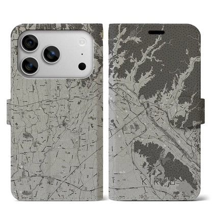 【桐生（群馬県）】地図柄iPhoneケース（手帳タイプ）