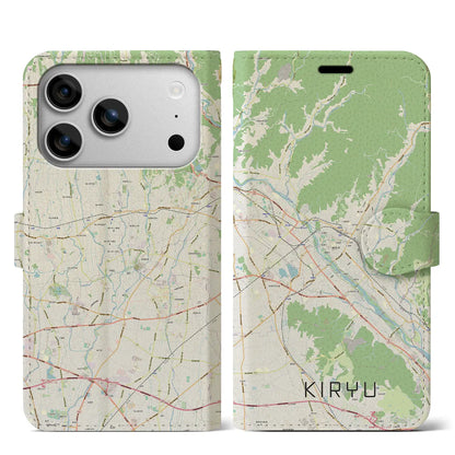 【桐生（群馬県）】地図柄iPhoneケース（手帳タイプ）