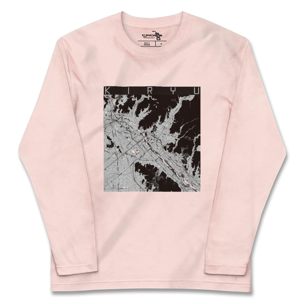 【桐生（群馬県）】地図柄ロングスリーブTシャツ