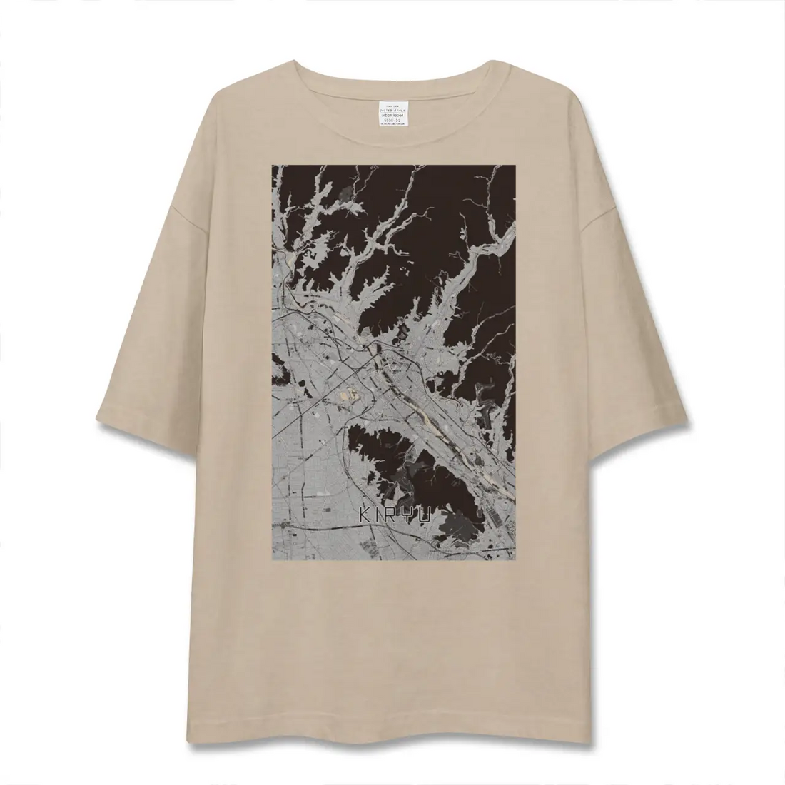 【桐生(群馬県)】地図柄ビッグシルエットTシャツ
