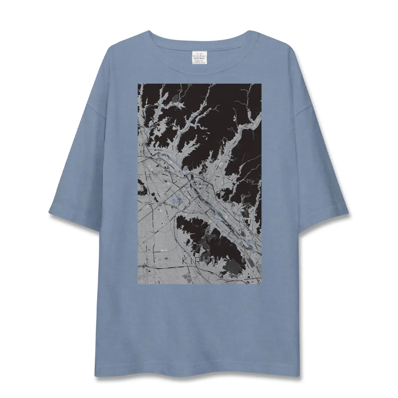 【桐生（群馬県）】地図柄ビッグシルエットTシャツ