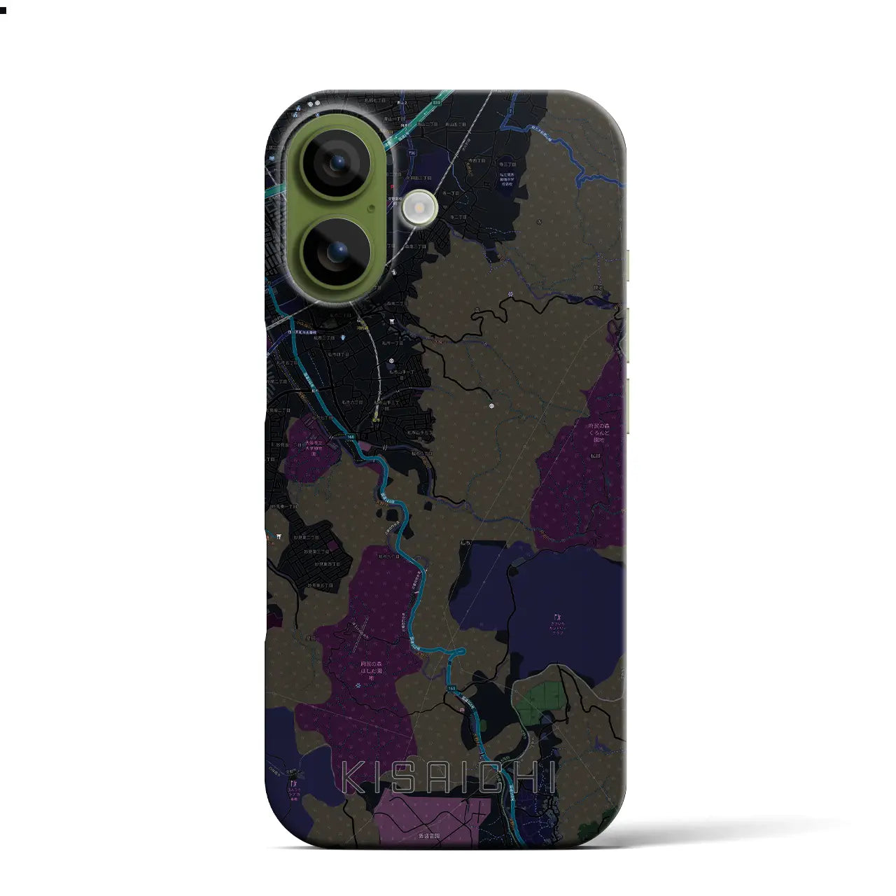 【私市（大阪府）】地図柄iPhoneケース（バックカバータイプ）