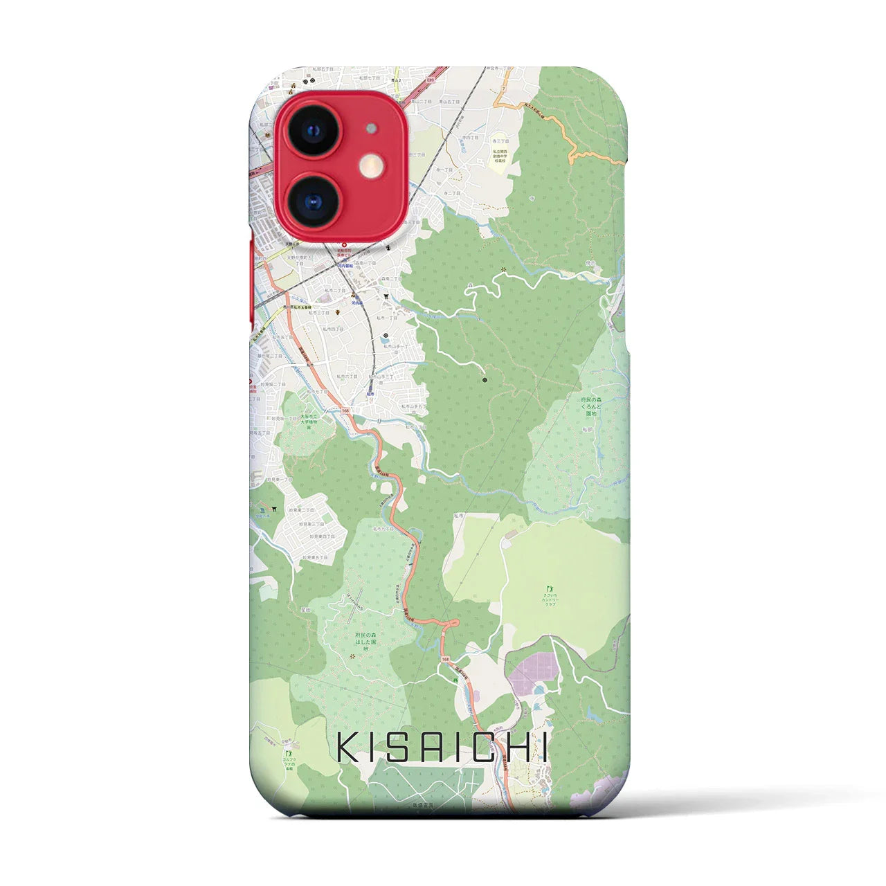 【私市（大阪府）】地図柄iPhoneケース（バックカバータイプ）