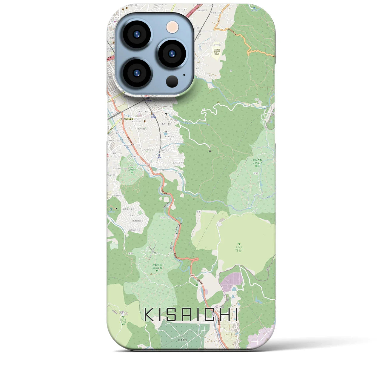 【私市（大阪府）】地図柄iPhoneケース（バックカバータイプ）