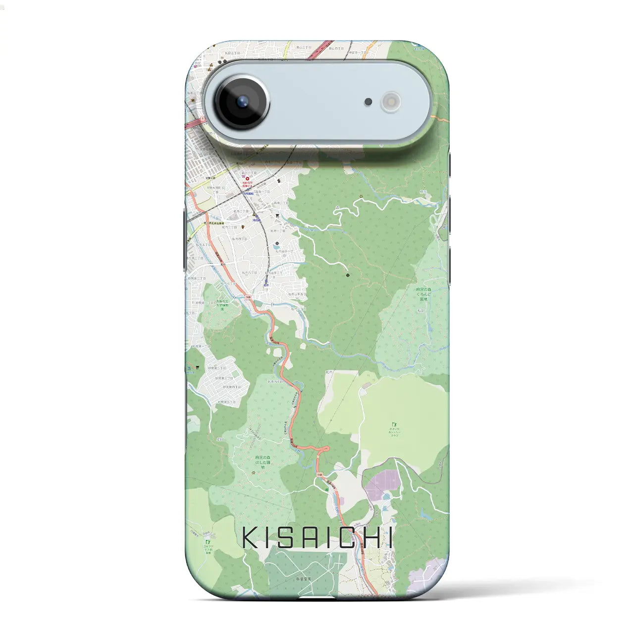 【私市（大阪府）】地図柄iPhoneケース（バックカバータイプ）