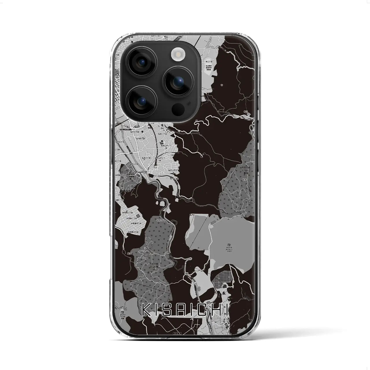 【私市（大阪府）】地図柄iPhoneケース（クリアタイプ）