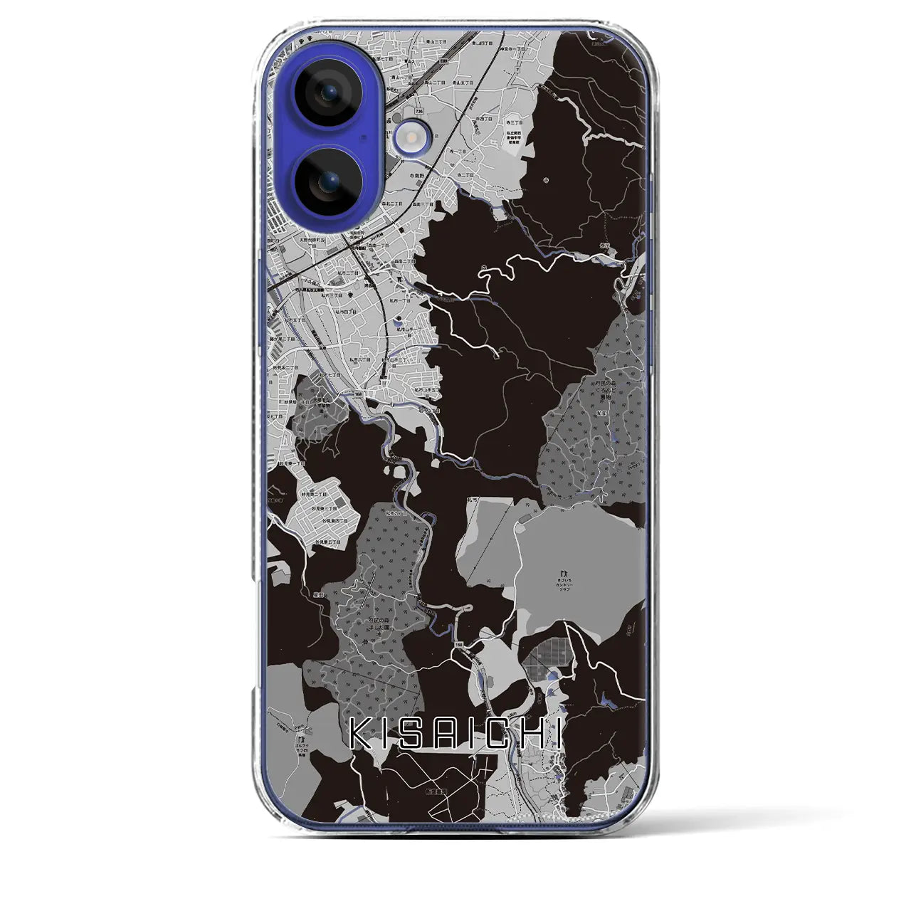 【私市（大阪府）】地図柄iPhoneケース（クリアタイプ）