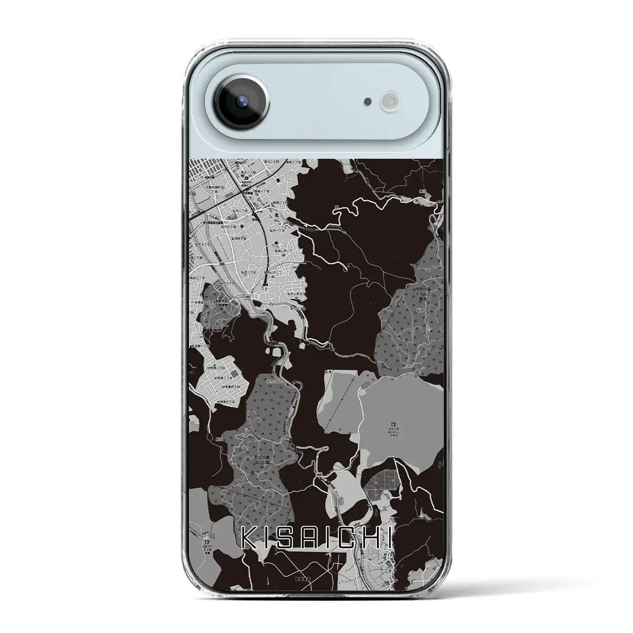 【私市（大阪府）】地図柄iPhoneケース（クリアタイプ）