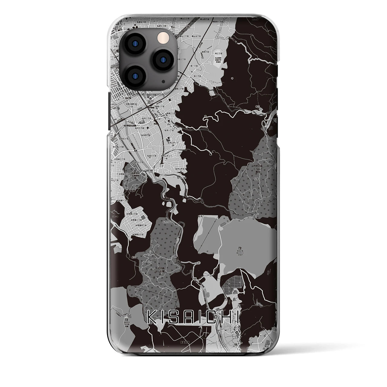 【私市（大阪府）】地図柄iPhoneケース（クリアタイプ）