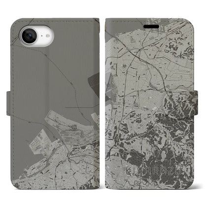 【木更津（千葉県）】地図柄iPhoneケース（手帳タイプ）