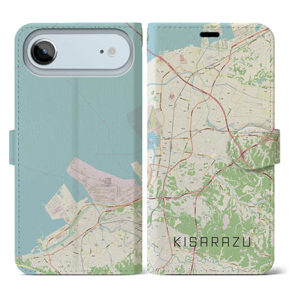 【木更津（千葉県）】地図柄iPhoneケース（手帳タイプ）