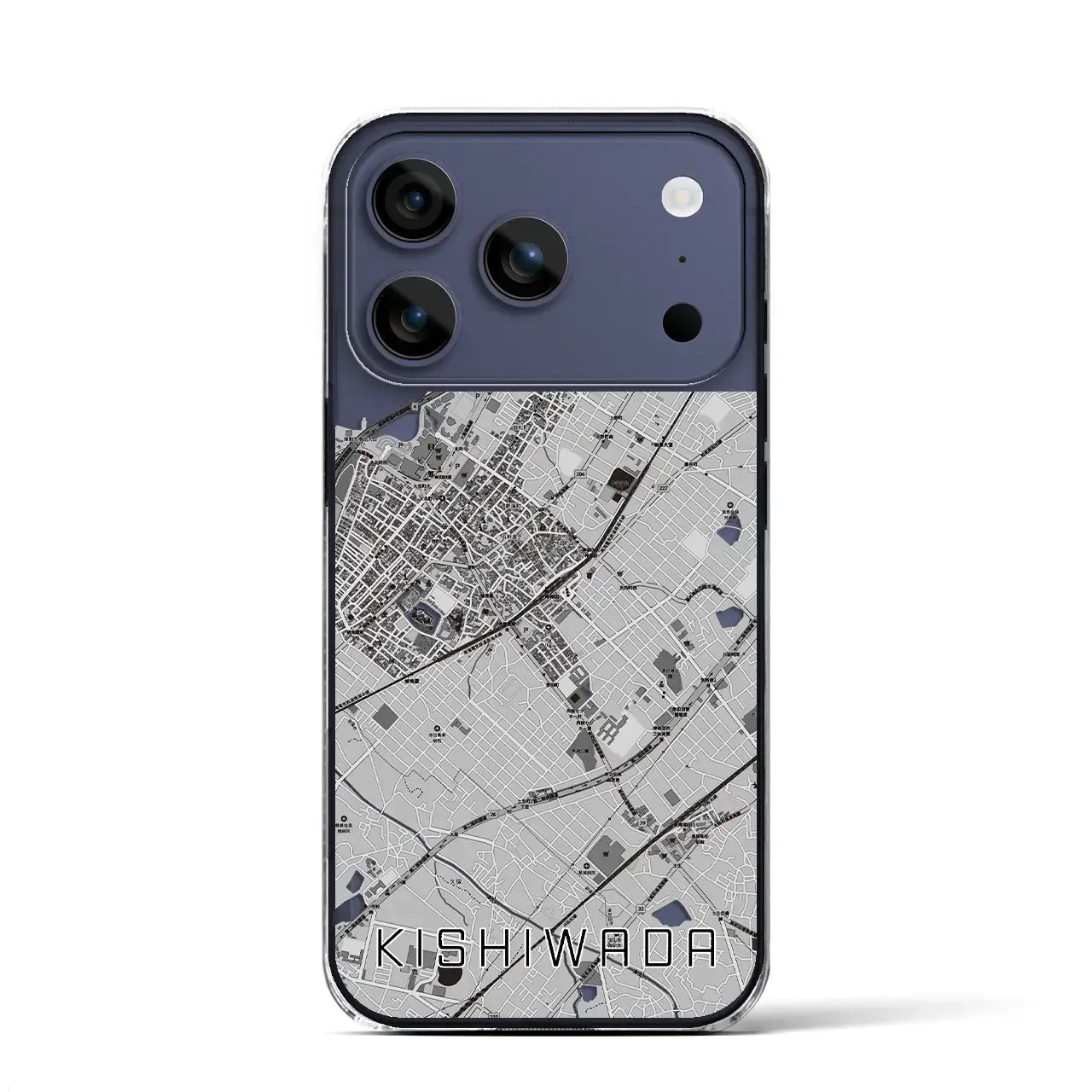 【岸和田（大阪府）】地図柄iPhoneケース（クリアタイプ）