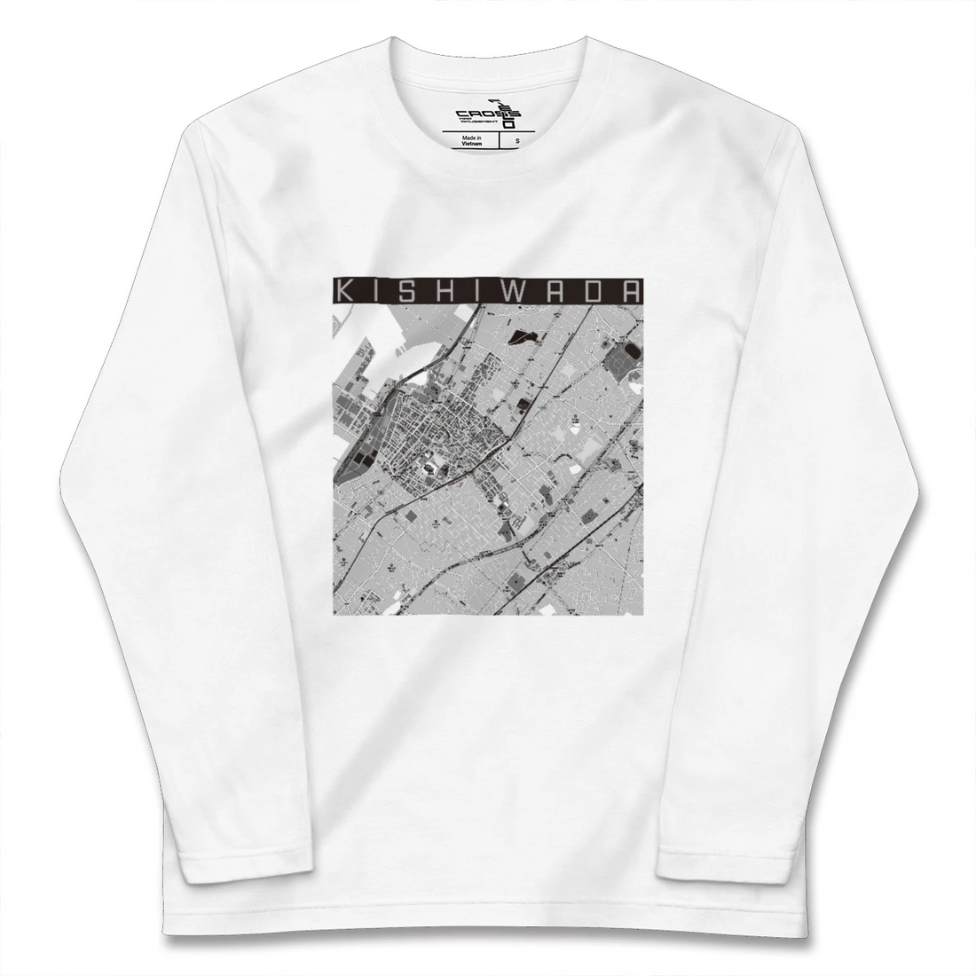 【岸和田（大阪府）】地図柄ロングスリーブTシャツ