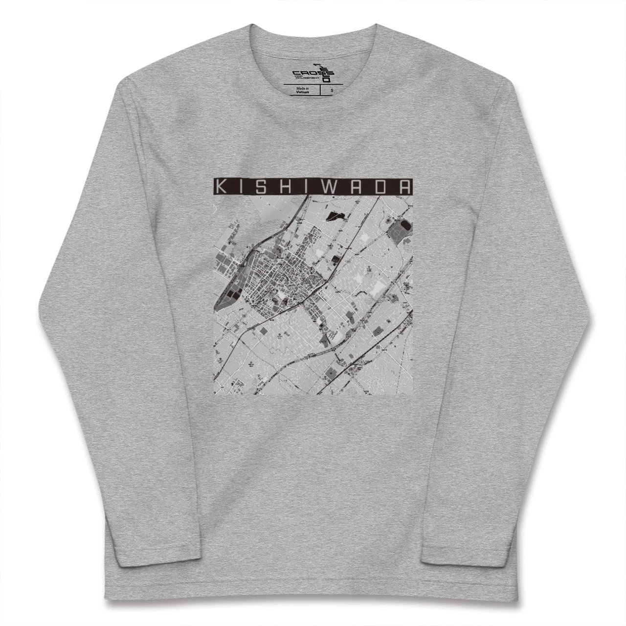 【岸和田（大阪府）】地図柄ロングスリーブTシャツ