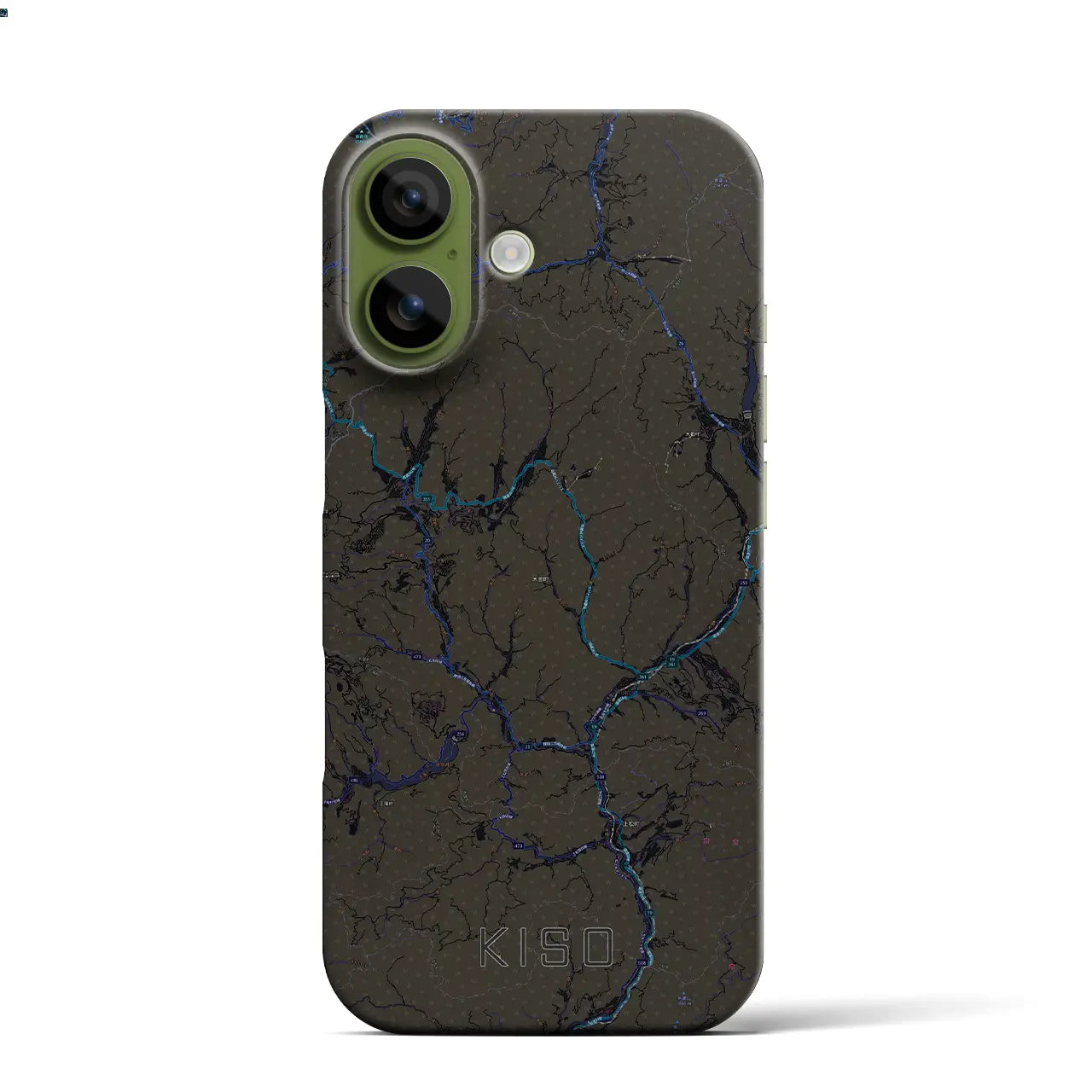 【木曽（長野県）】地図柄iPhoneケース（バックカバータイプ）