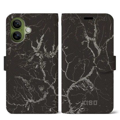 【木曽（長野県）】地図柄iPhoneケース（手帳タイプ）