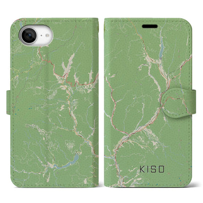 【木曽（長野県）】地図柄iPhoneケース（手帳タイプ）