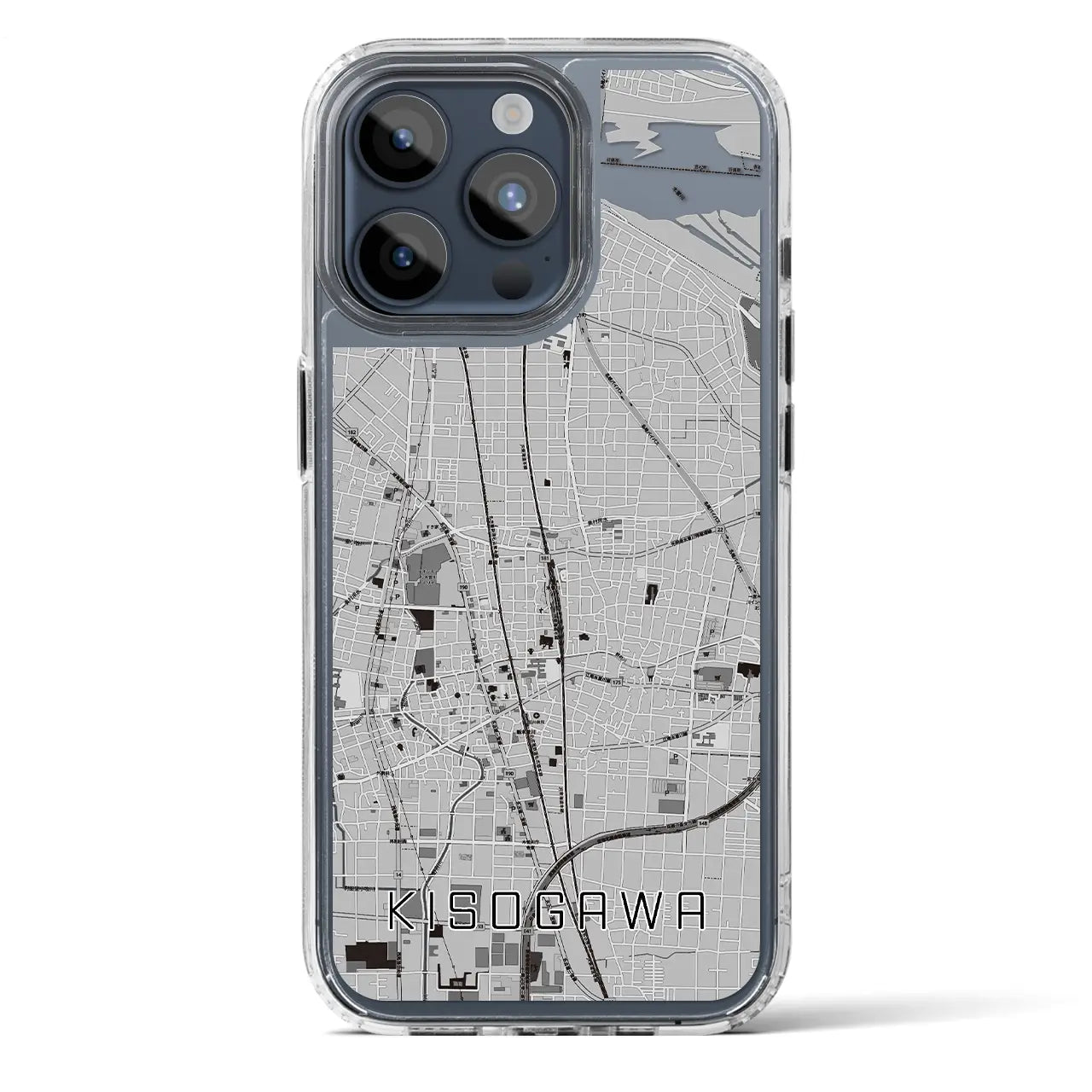 【木曽川（愛知県）】地図柄iPhoneケース（MagSafeタイプ）