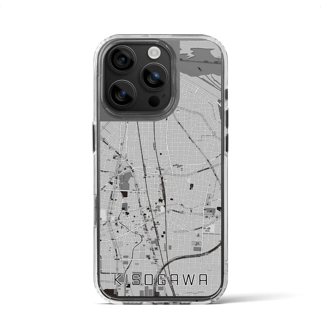 【木曽川（愛知県）】地図柄iPhoneケース（MagSafeタイプ）