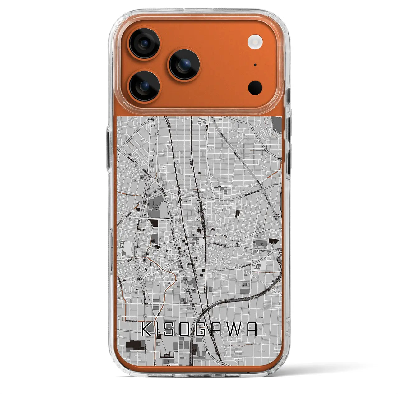 【木曽川（愛知県）】地図柄iPhoneケース（MagSafeタイプ）