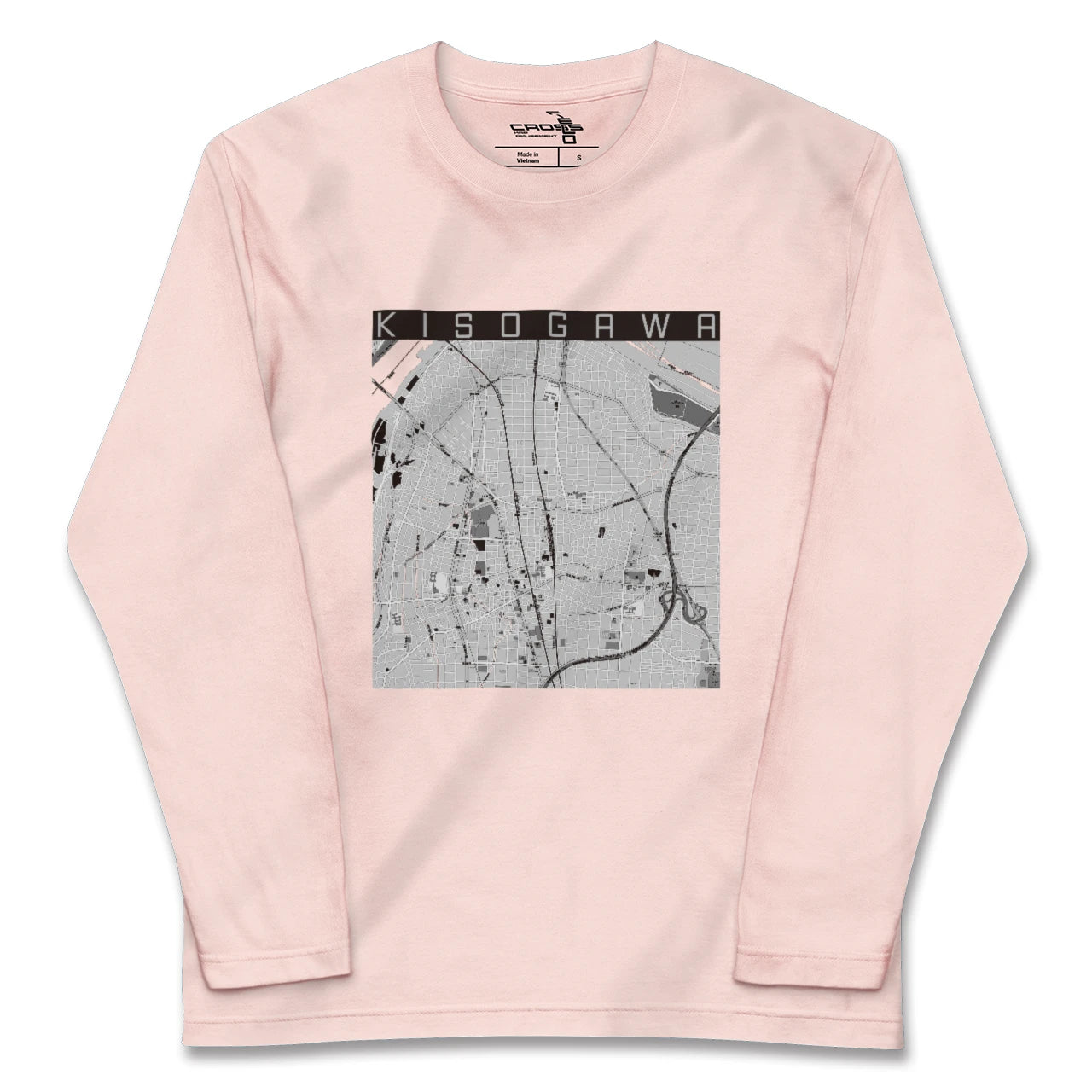 【木曽川（愛知県）】地図柄ロングスリーブTシャツ