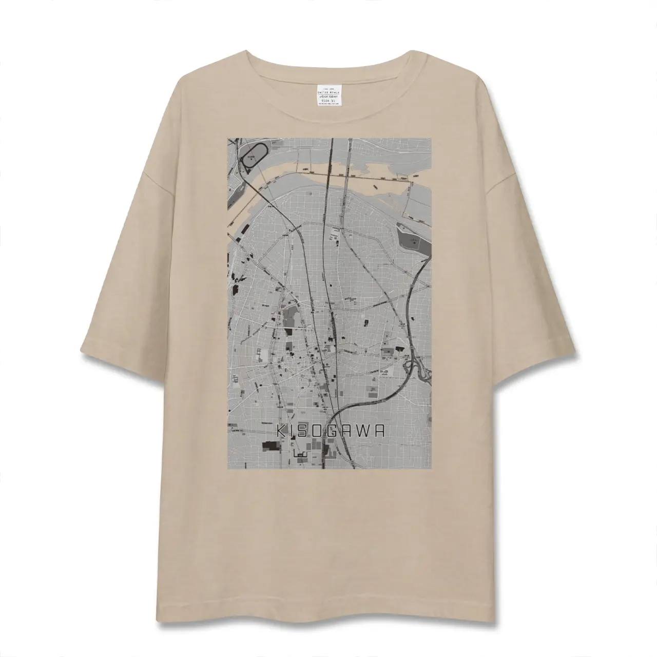 【木曽川（愛知県）】地図柄ビッグシルエットTシャツ