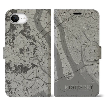 【木曽岬（三重県）】地図柄iPhoneケース（手帳タイプ）