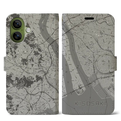 【木曽岬（三重県）】地図柄iPhoneケース（手帳タイプ）