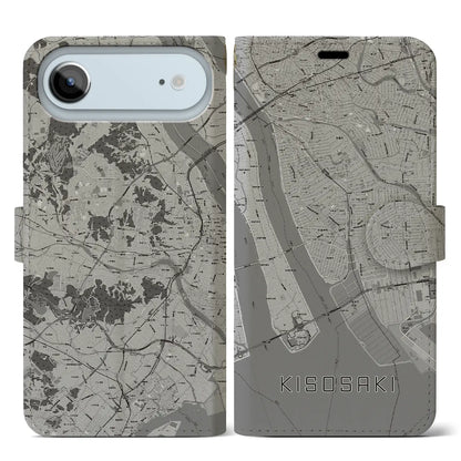 【木曽岬（三重県）】地図柄iPhoneケース（手帳タイプ）