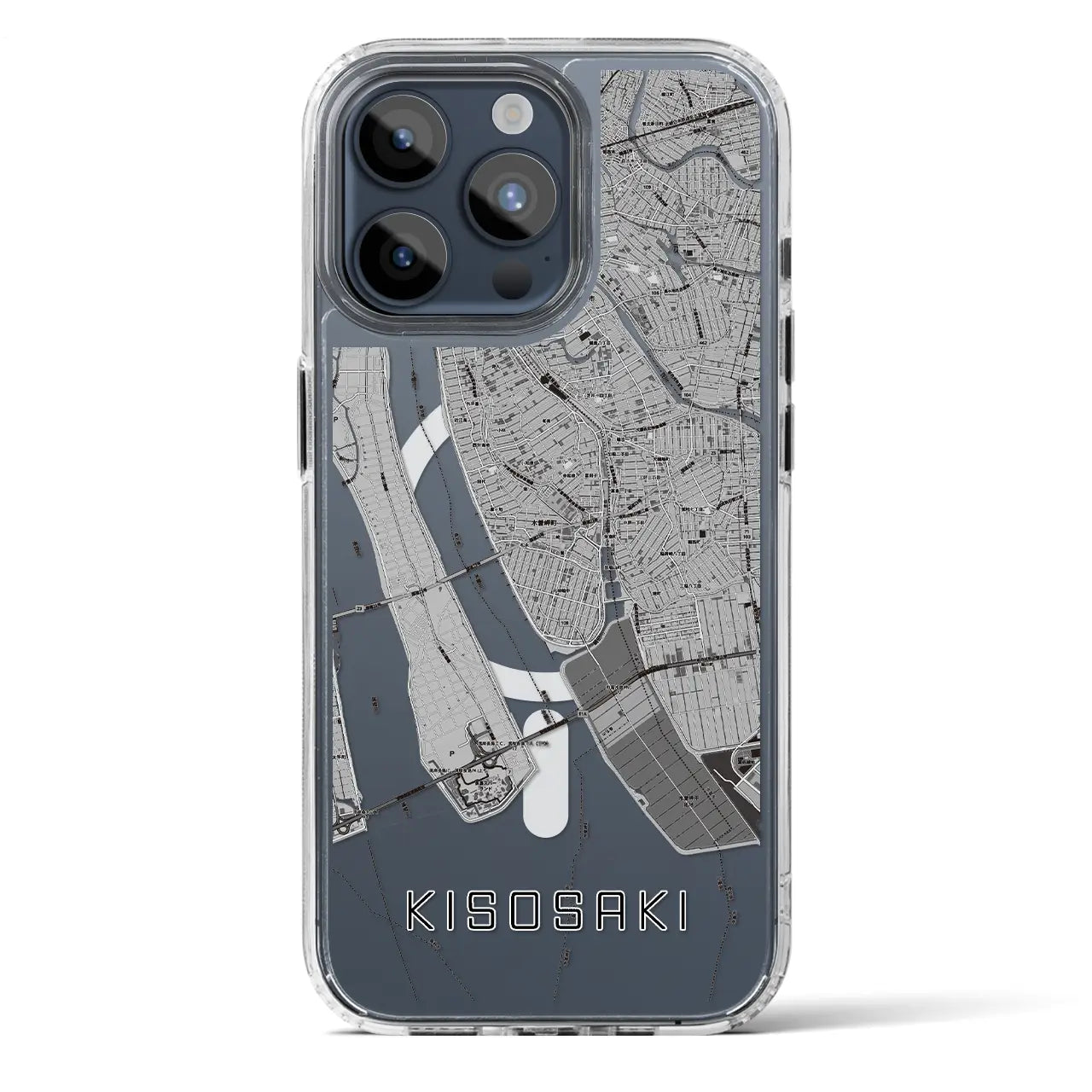 【木曽岬（三重県）】地図柄iPhoneケース（MagSafeタイプ）