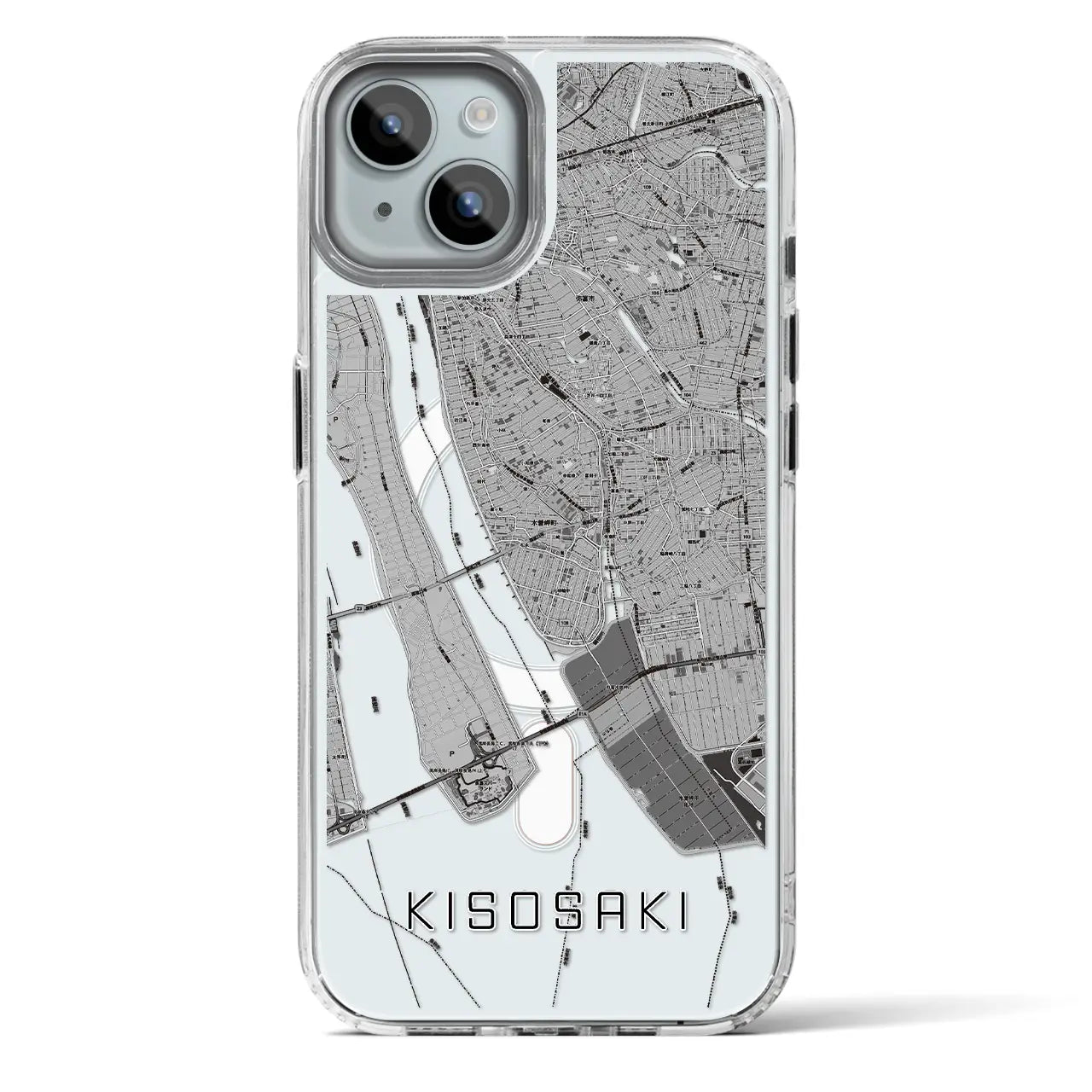 【木曽岬（三重県）】地図柄iPhoneケース（MagSafeタイプ）