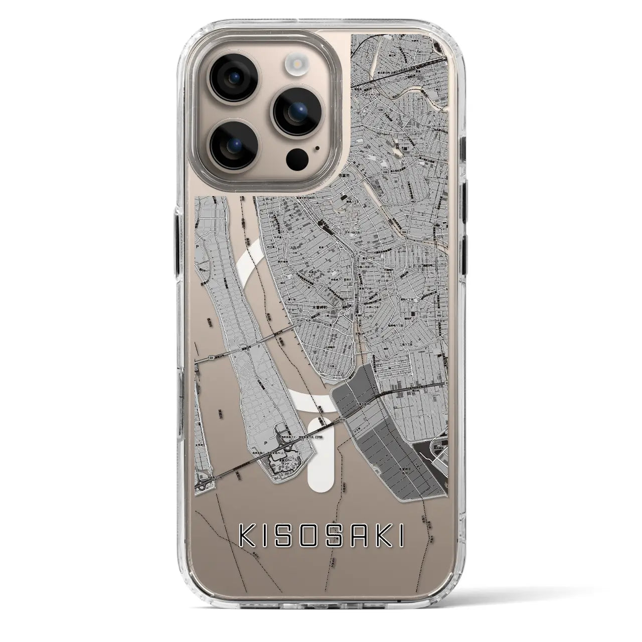 【木曽岬（三重県）】地図柄iPhoneケース（MagSafeタイプ）