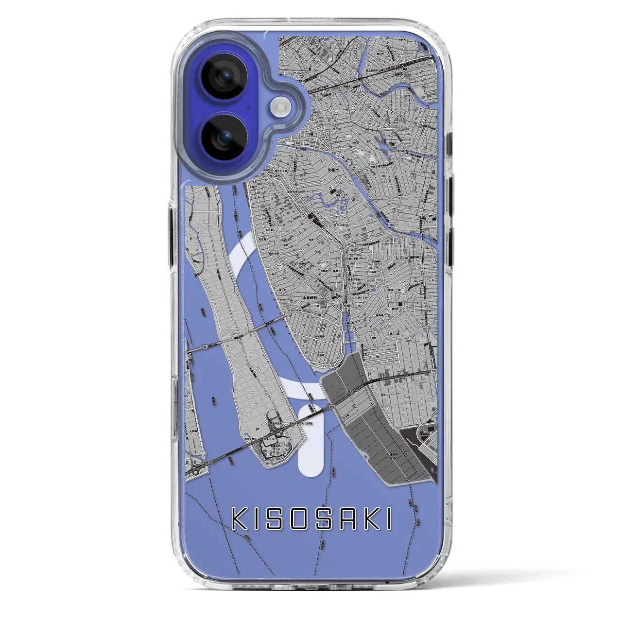 【木曽岬（三重県）】地図柄iPhoneケース（MagSafeタイプ）