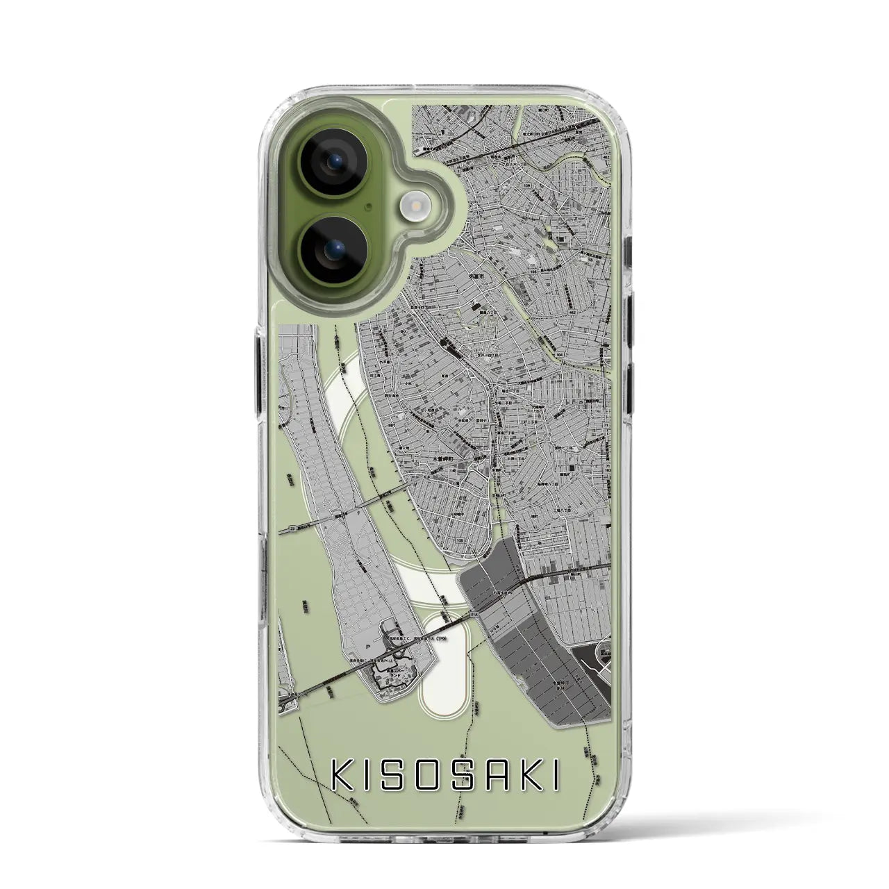 【木曽岬（三重県）】地図柄iPhoneケース（MagSafeタイプ）