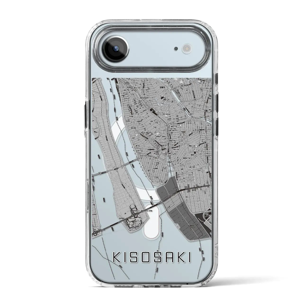 【木曽岬（三重県）】地図柄iPhoneケース（MagSafeタイプ）