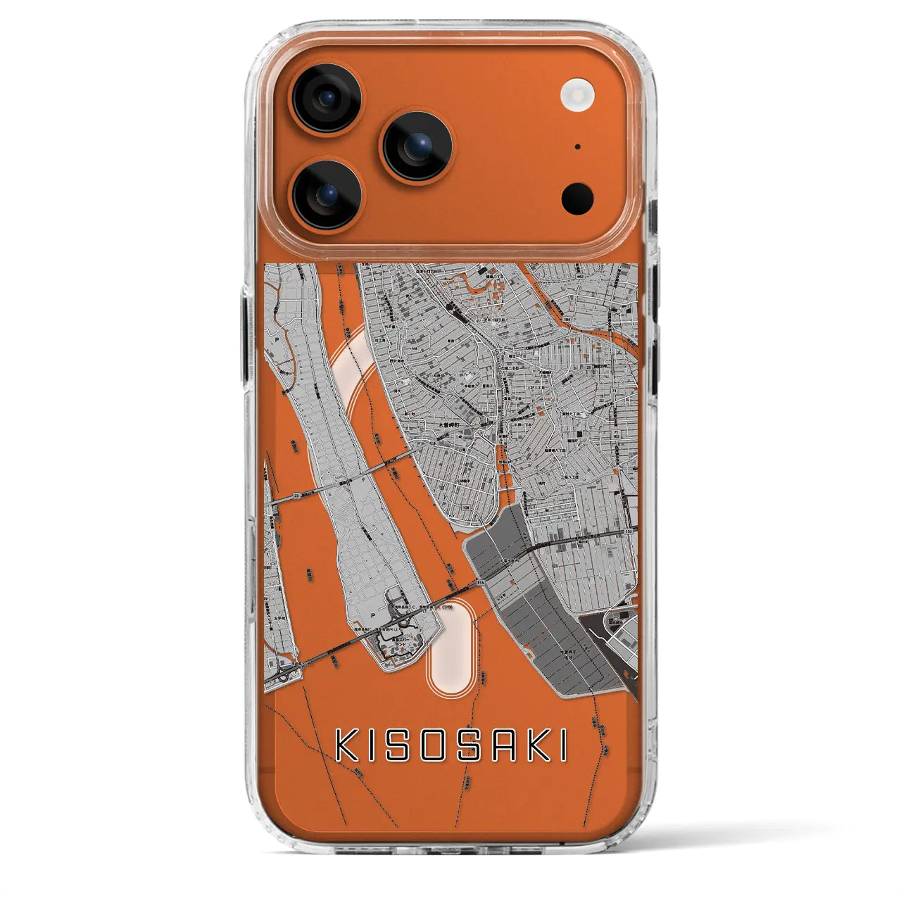 【木曽岬（三重県）】地図柄iPhoneケース（MagSafeタイプ）