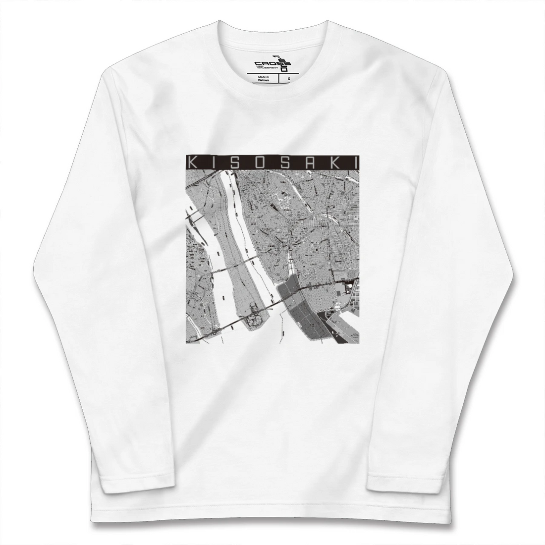 【木曽岬(三重県)】地図柄ロングスリーブTシャツ